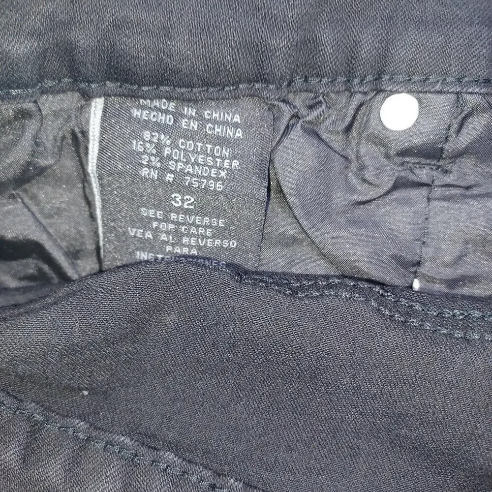 Waimea Black Skinny Fit Jean Shorts Men Size 32 Money Graffiti Paint Streetwear